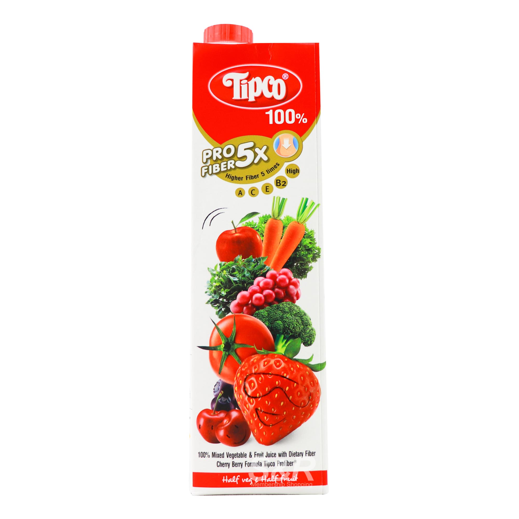 Tipco 100% Mixed Vegetable and Fruit Juice 1L Tipco 100% Mixed Vegetable and Fruit Juice 1L
